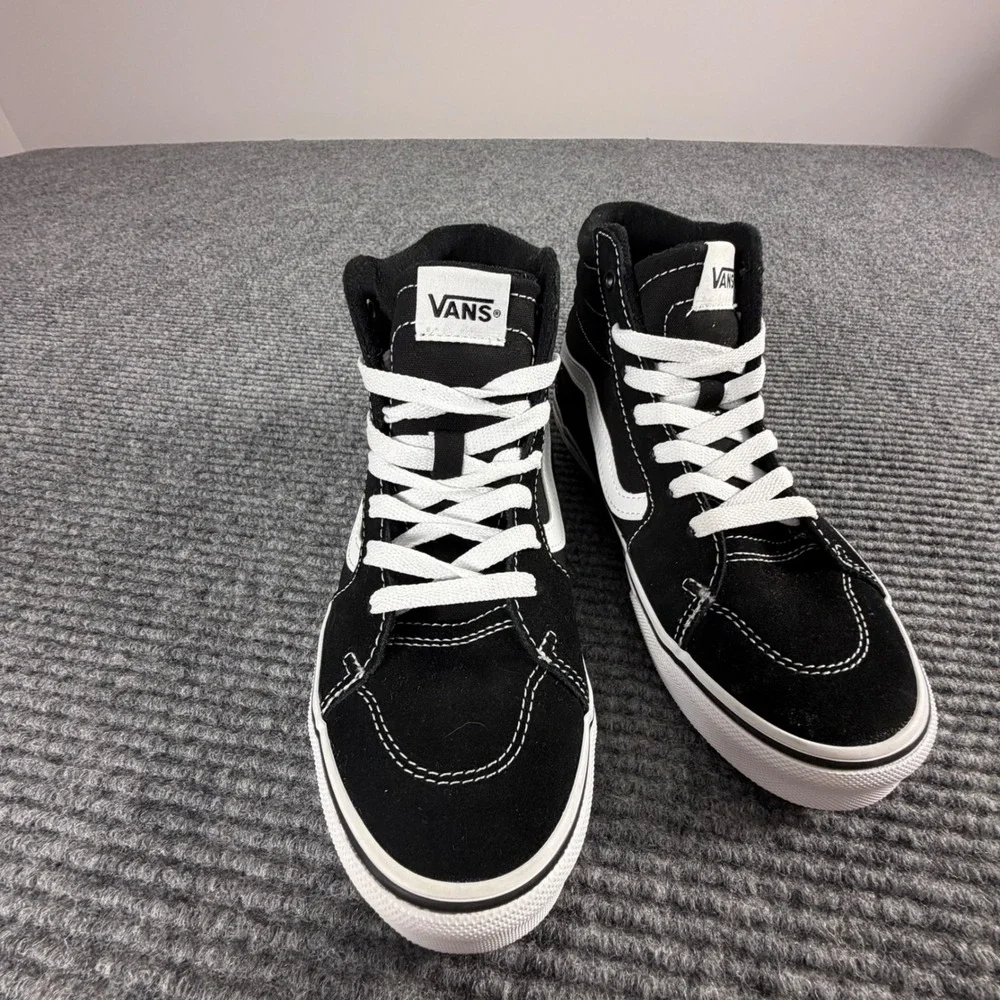 Vans Sk8-Hi High Top Sneakers Black White Kids Youth 4.0 721356